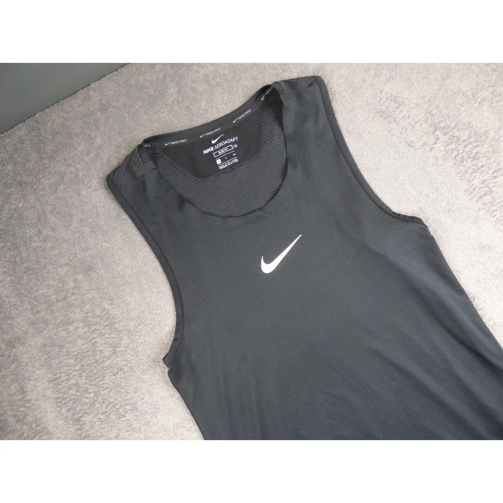 Nike Pro AeroAdapt Mens Slim Fit Tank Top Black BV1330-010 Size Small